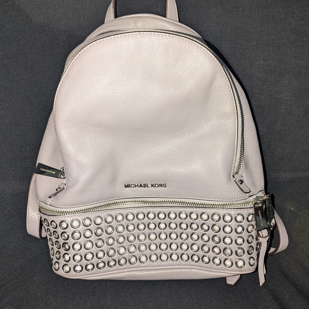 Michael Kors Pink Studded Backpack - image 1